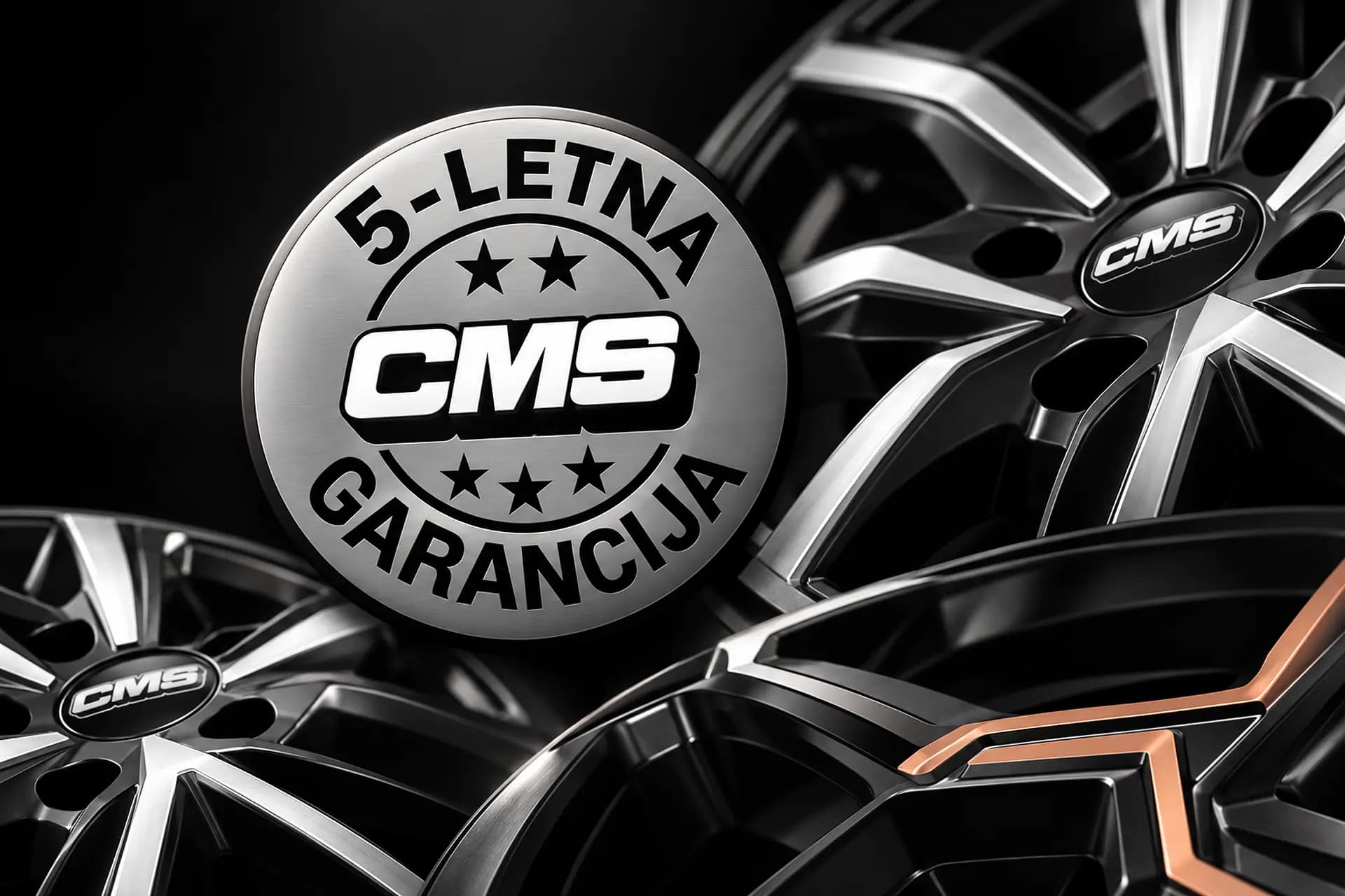 CMS aluminijasta platišča z oznako 5-letne garancije